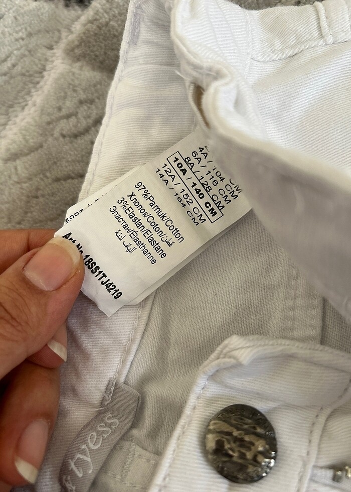 Kız çocuk kapri kot pantolon - Görsel 3