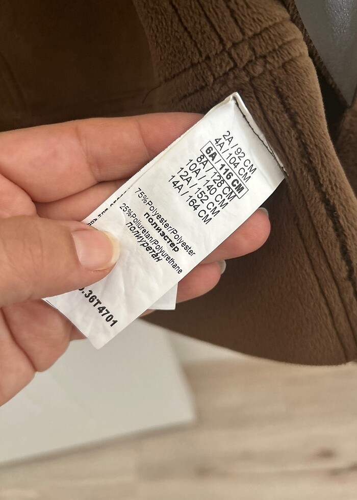 Bg  store kız çocuk deri yelek - Görsel 3