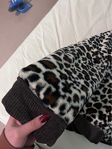 Diğer Leopar desenli oversize ceket