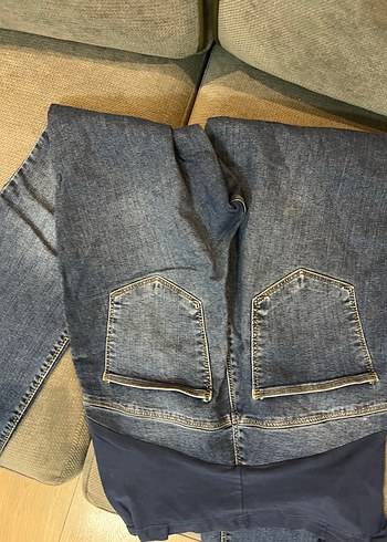 Kadın Mavi Hamile Denim Pantolon - Görsel 4