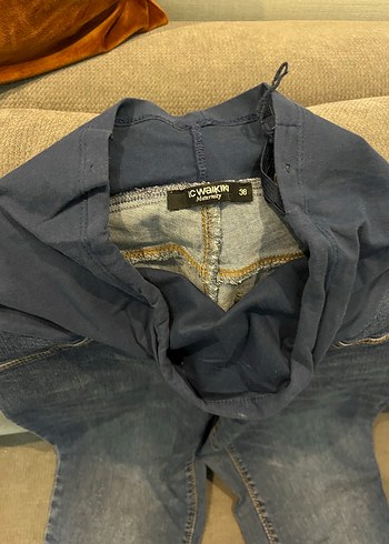 Kadın Mavi Hamile Denim Pantolon - Görsel 3