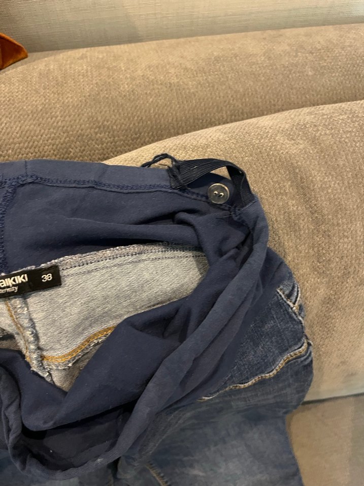 Kadın Mavi Hamile Denim Pantolon - Görsel 2