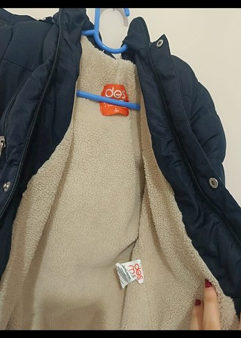 Kürklü Siyah Erkek Çocuk Mont - Görsel 2