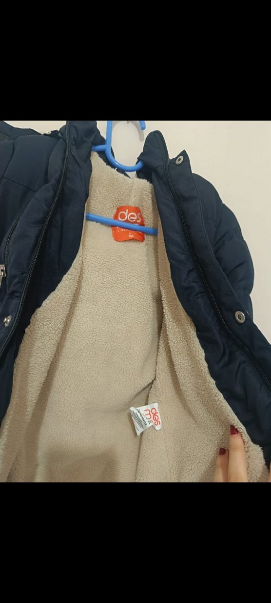 Kürklü Siyah Erkek Çocuk Mont - Görsel 2