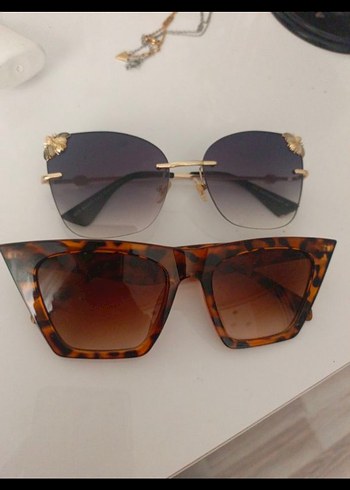 Kahverengi Retro Kadın Gözlükleri - Görsel 2