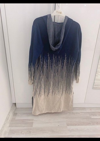 Uzun, Örgü, Bağcıklı Kadın Hırka - Görsel 3