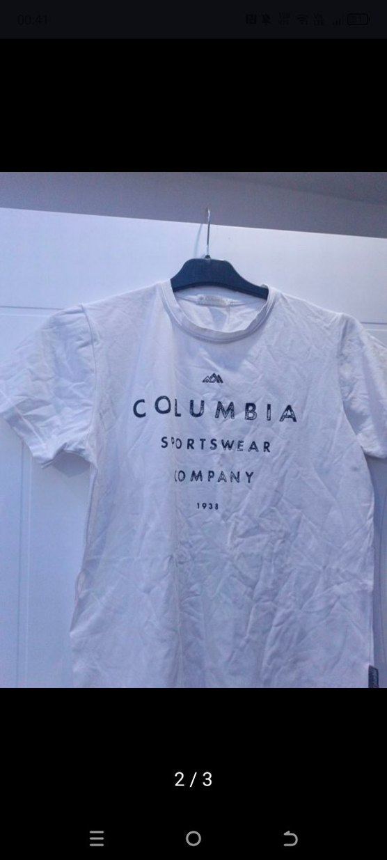 Columbia Beyaz Baskılı Erkek Tişört - Görsel 2