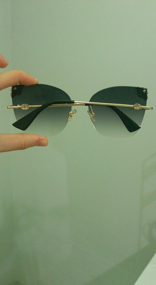 Şeffaf Yeşil Rock Punk Kadın Gözlüğü - Görsel 2