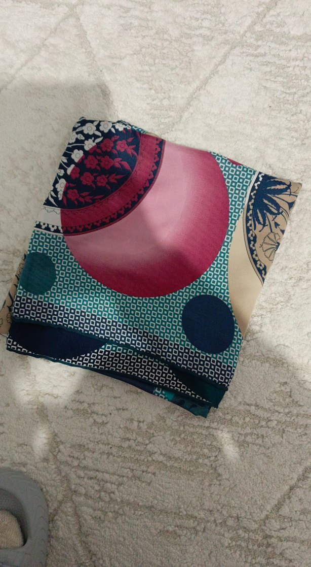 Dantel Detaylı Mavi Bohem Kadın Şal - Görsel 2