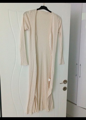 Bej Uzun Kollu Bohem Kadın Hırka - Görsel 2