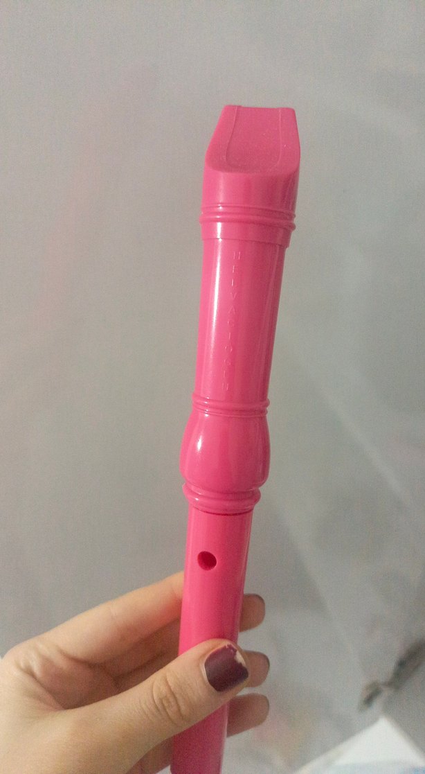 Pastel Pembe Plastik Flüt - Görsel 2