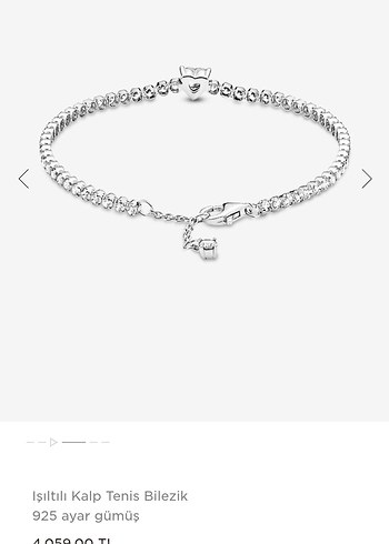 Pandora Pandora Işıltılı Kalp Tenis Bilezik