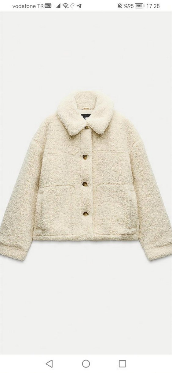 Zara suni yünlü Ceket - Görsel 2