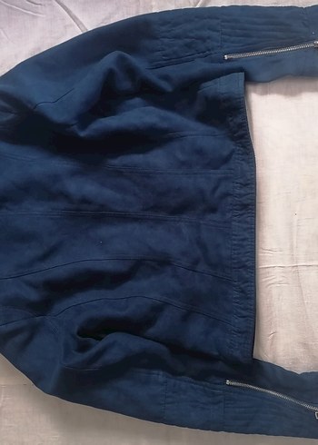 Lacivert Süet Kadın Ceket - Görsel 4