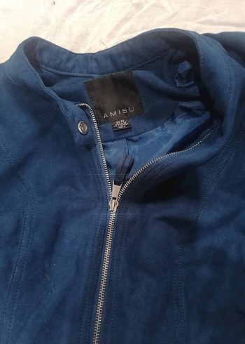 Lacivert Süet Kadın Ceket - Görsel 5