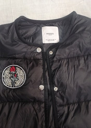 Mango Düğmeli Siyah Kadın Ceket - Görsel 3