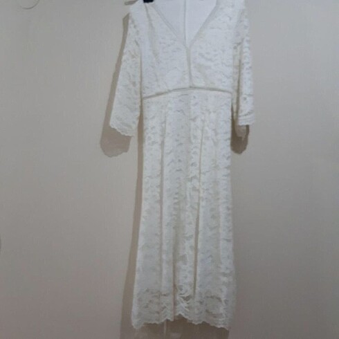 m Beden Koton Nikah Elbisesi/ Beyaz Elbise