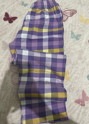 Mor Ekose Desenli çocuk pijama