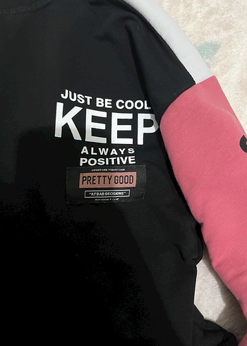 10 Yaş Beden Pembe Kemerli Boğazlı Sweatshirt