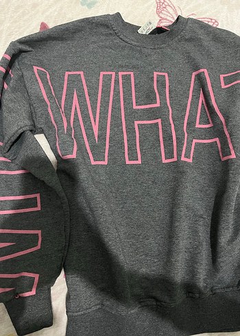 13-14 Yaş Beden Gri çocuk Triko Sweatshirt Uzun Kollu
