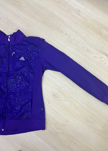 Mor Desenli Fermuarlı Kadın Ceket - Görsel 2