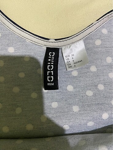 36 Beden lacivert Renk h&m puantiyeli elbise