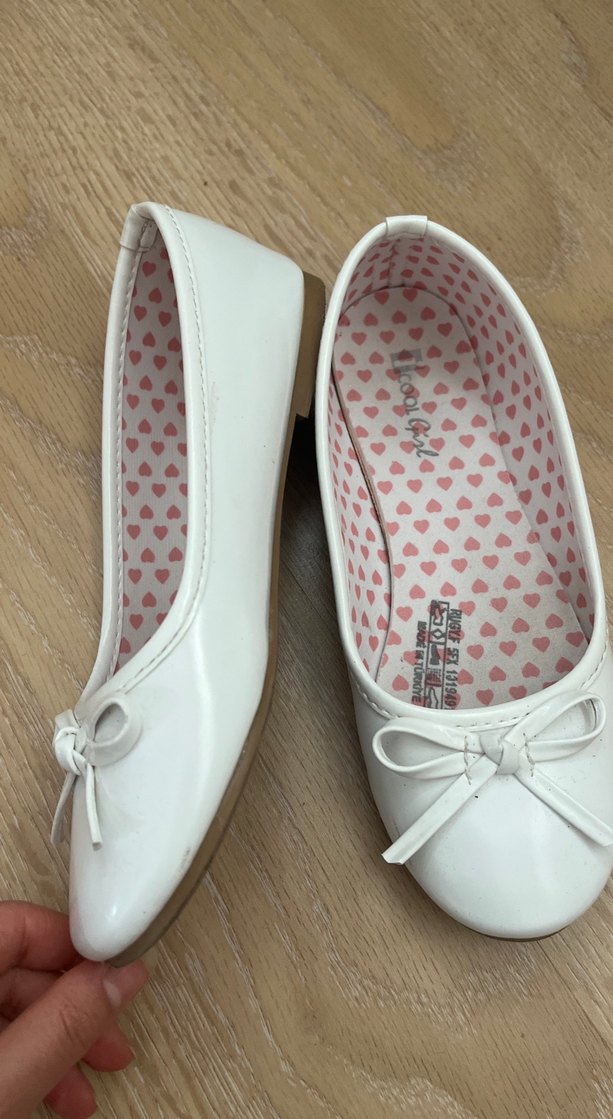 Kız Çocuk Beyaz Fiyonklu Babet Ayakkabı - Görsel 2