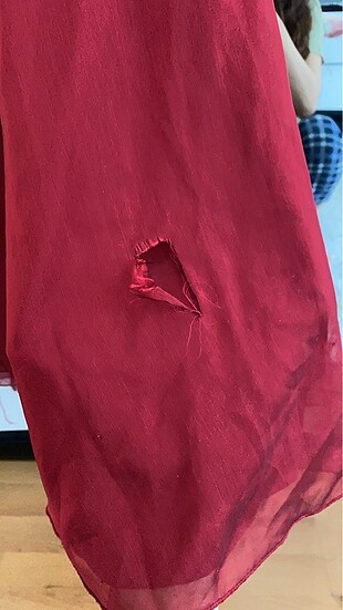 m Beden bordo Renk Tesettür Abiye