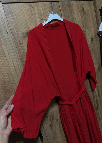 Zara Uzun Kırmızı Salaş Kadın takım