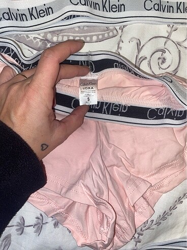 s Beden pembe Renk Calvin Klein 3lü set