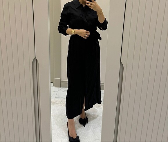xs Beden siyah Renk Zara elbise