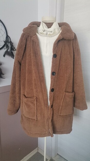Kahverengi peluş kaban 