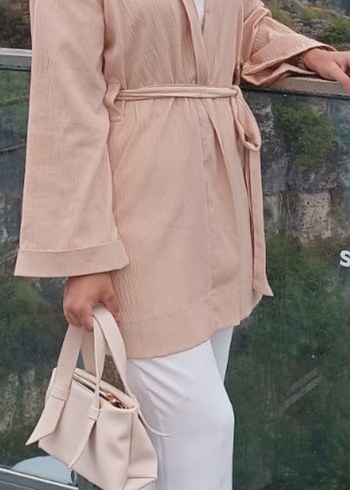 Bej Kemerli Kadın Kimono Lcw modlar ürünü - Görsel 3