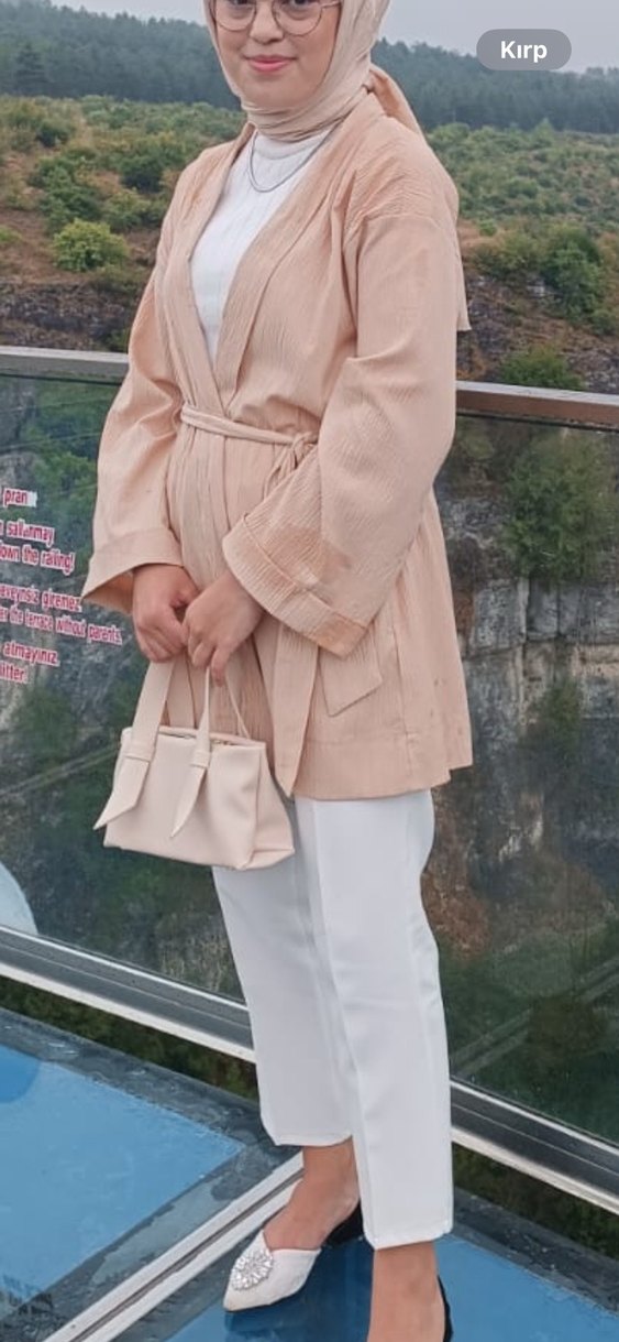 Bej Kemerli Kadın Kimono Lcw modlar ürünü - Görsel 2