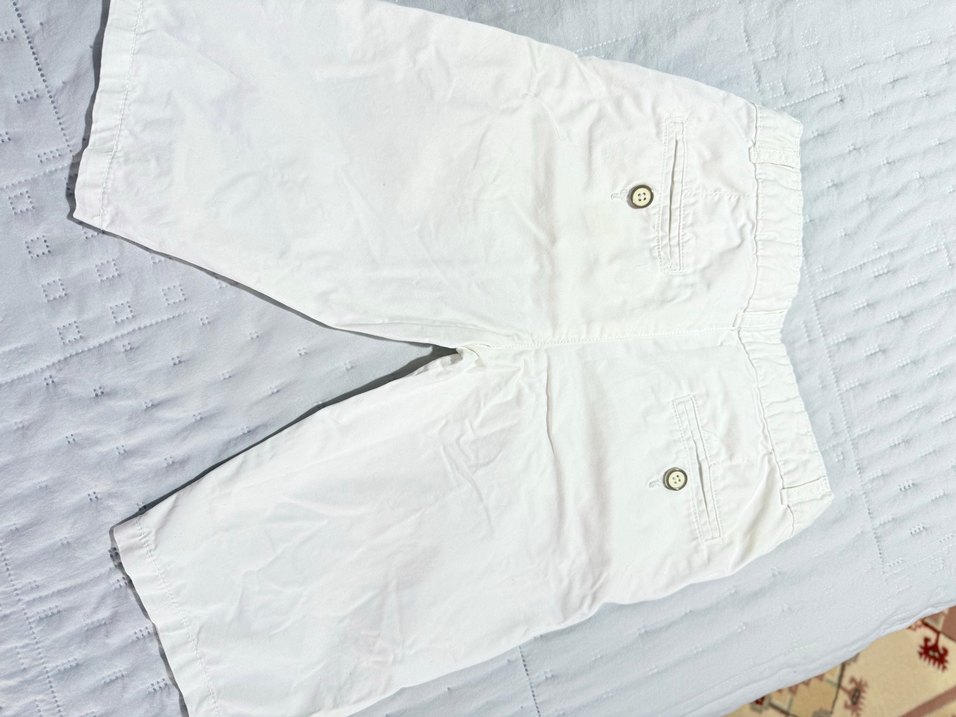 Beyaz koton Erkek çoçuk Şort - Görsel 3