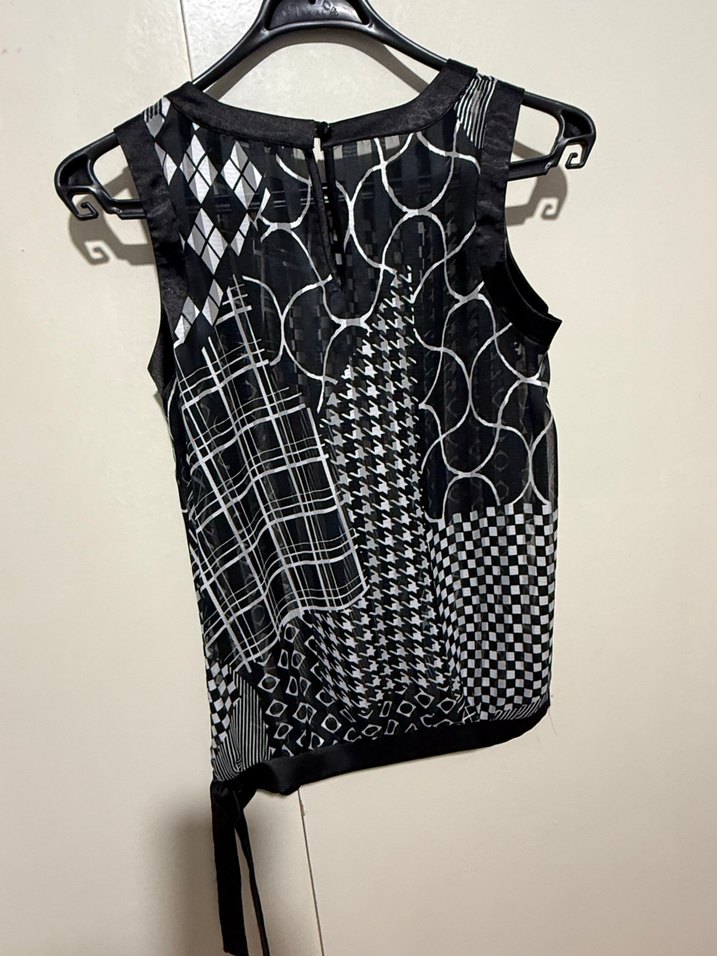 Adil Işık Desenli şifon Halter Yaka Siyah abiye Bluz - Görsel 4