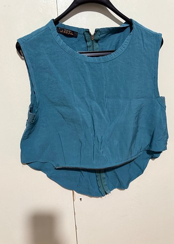 Zara muadili Kadın  Keten Kolsuz Tulum - Görsel 5