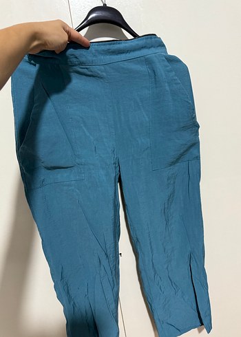 Zara muadili Kadın  Keten Kolsuz Tulum - Görsel 3