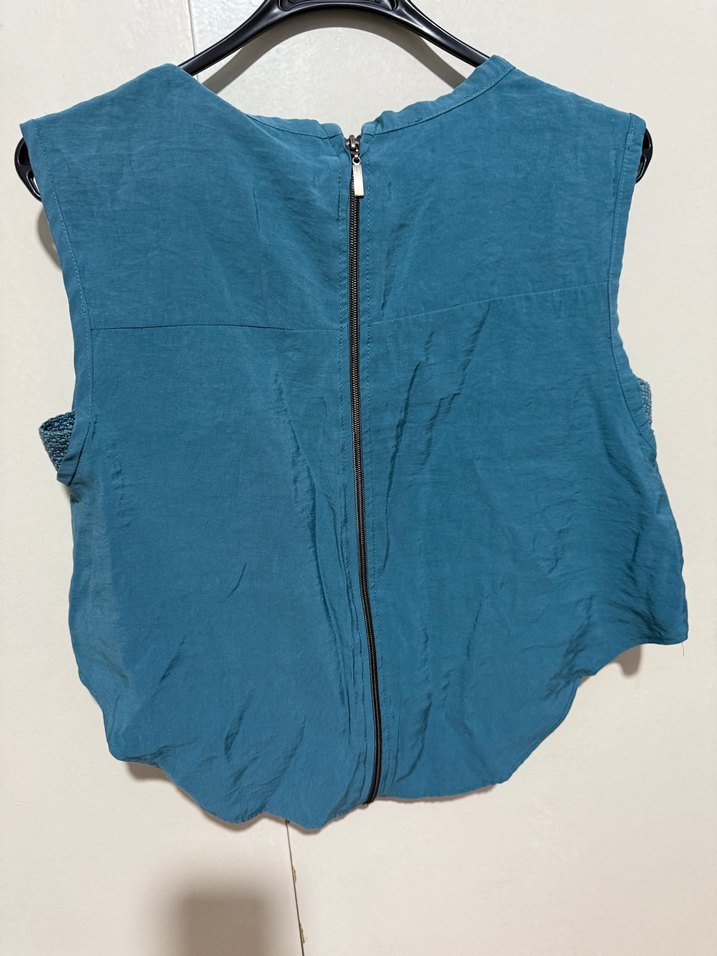 Zara muadili Kadın  Keten Kolsuz Tulum - Görsel 4