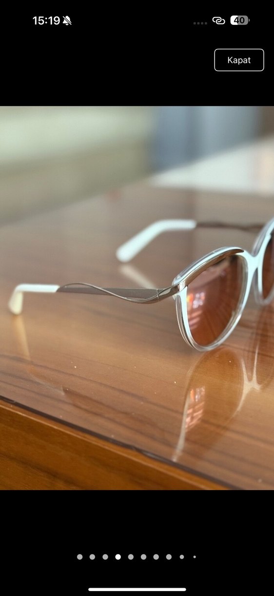 Dior orijinal aynalı beyaz güneş gözlüğü - Görsel 4
