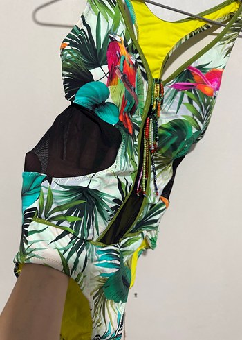 Bonesta Transparan tül ve boncuk detaylı mayo - Görsel 3