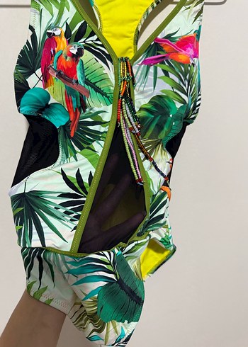 Bonesta Transparan tül ve boncuk detaylı mayo - Görsel 5