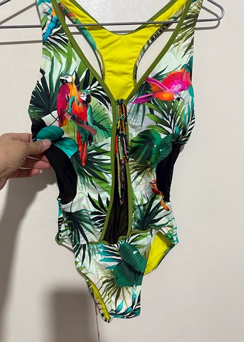 Bonesta Transparan tül ve boncuk detaylı mayo - Görsel 4