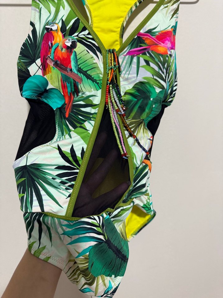 Bonesta Transparan tül ve boncuk detaylı mayo - Görsel 5