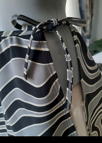 Gri Zebra Desenli Pareo - Görsel 2