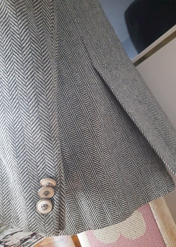 Gri Regular Fit Erkek Kruvaze Ceket - Görsel 3