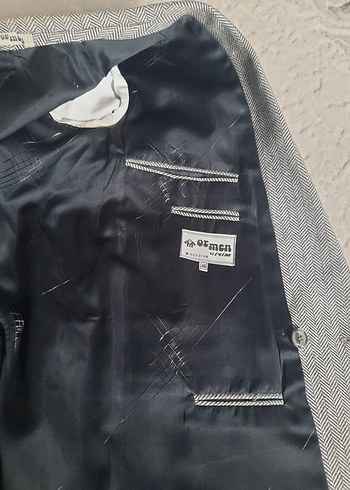 Gri Regular Fit Erkek Kruvaze Ceket - Görsel 5