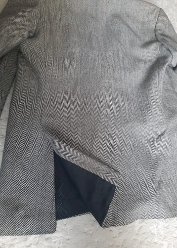 Gri Regular Fit Erkek Kruvaze Ceket - Görsel 4