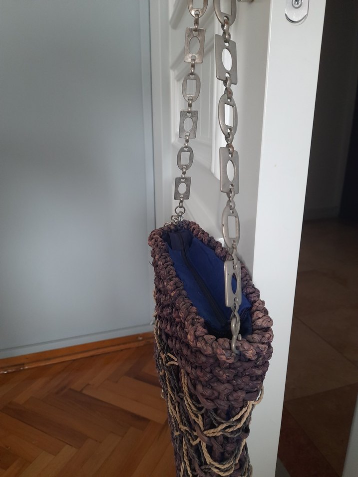 Zincir Detaylı Hasır Kadın Çanta - Görsel 2