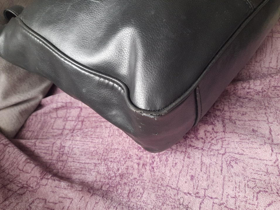 Siyah Deri Tokalı Kadın Omuz Çantası##Bavul Çanta ## - Görsel 4